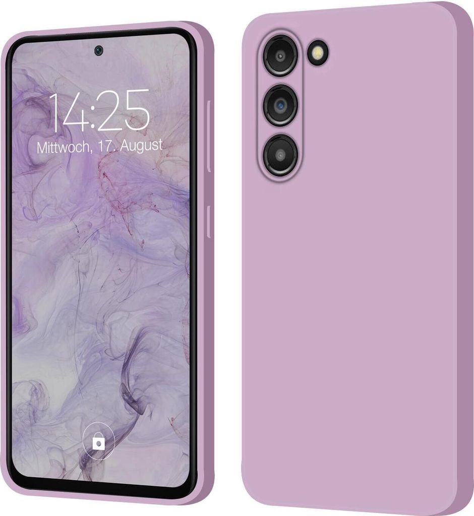 A product shot of a phone case, showing both the front and back of the case.