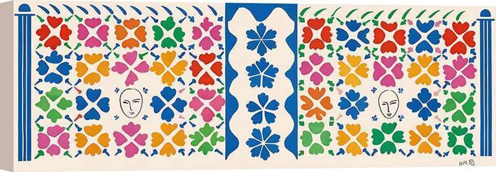 Tableau Panoramique Matisse pour Salon - Déco Murale Toile 100x35 cm