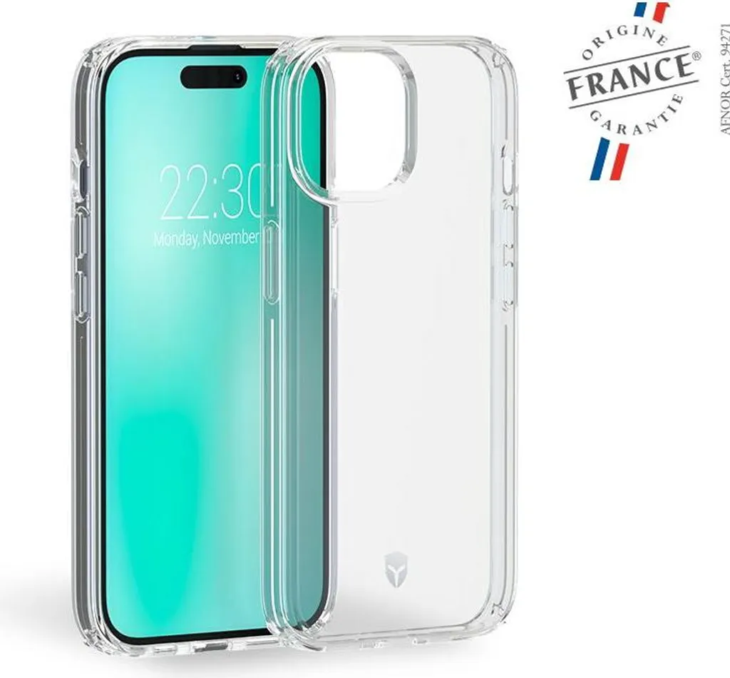 Accessoire FC Feel IP15 Transparent OFG pour protéger votre iPhone 15 neuf
