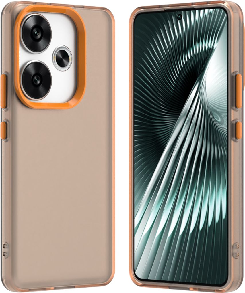 Handyhülle für Xiaomi Redmi Turbo 3 Schlank Durchscheinend Matt Stoßfest Schutzhülle Orange