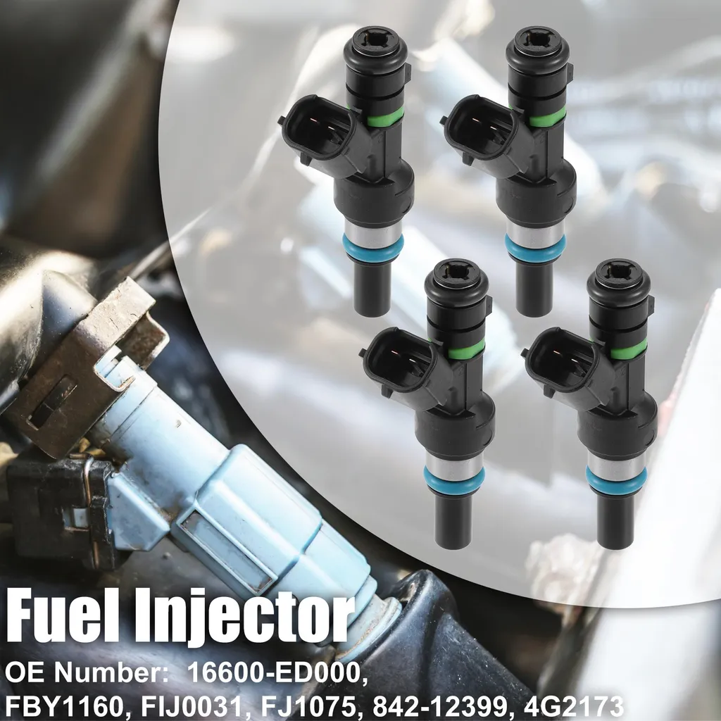 Injecteur de Carburant 16600-ED000 FBY1160 pour Nissan Versa, 4 Pièces