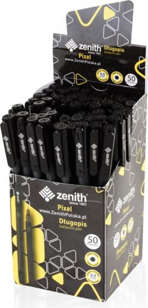 ZENITH Pixel, Kugelschreiber 0,5mm, schwarz mit Kappe, 201318017