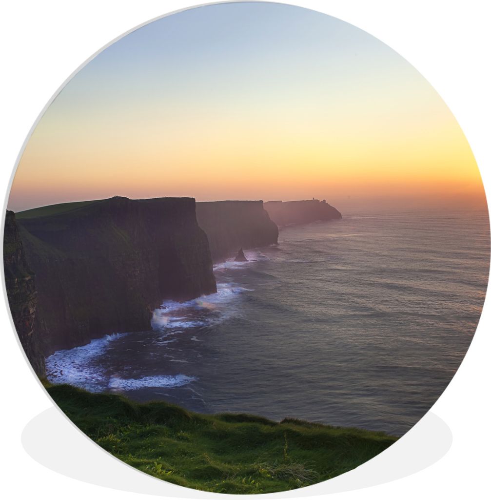 MuchoWow Rundes Wandbild - Runde Bilder Sonnenaufgang an den Cliffs of Moher in Irland Ø 60 cm Kreis Wanddekoration Kunststoff - Wandkreis - Wan...