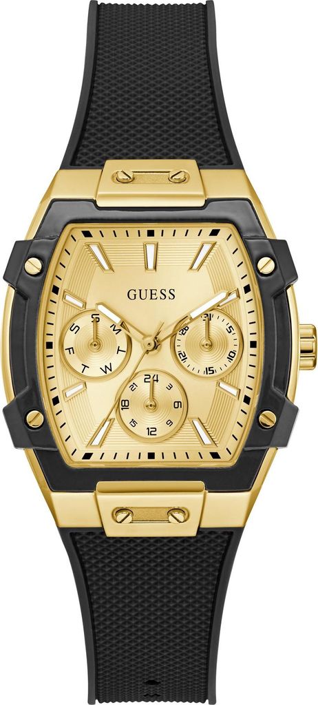 Guess Multifunktionsuhr Damen Ladies Black Gold Tone Multi-function Watch Schwarz Gold GW0945L2