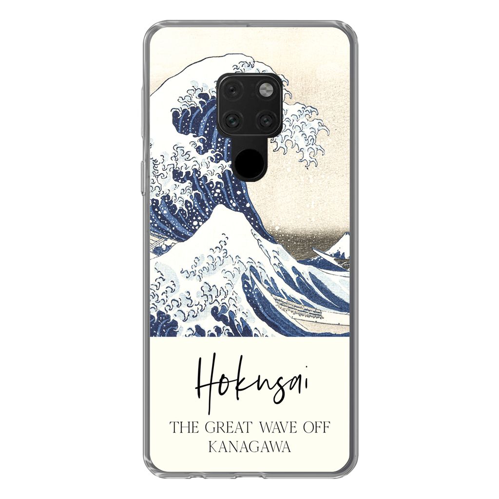 MuchoWow Handyhülle Schutzhülle Hülle für Huawei P40 Lite Die große Welle von Kanagawa - Katsushika Hokusai Silikon Softcase Handy Hülle - ...