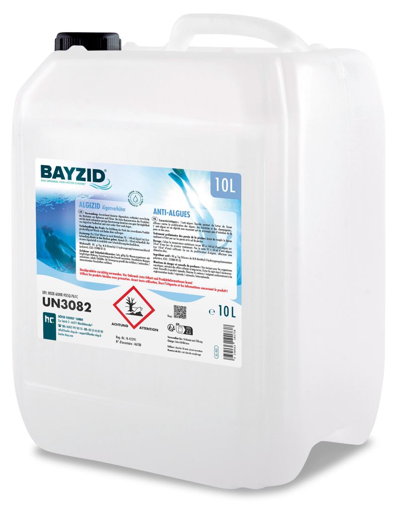 1x10 L BAYZID® Algizid Poolpflegemittel gegen Algen für Produktbild 