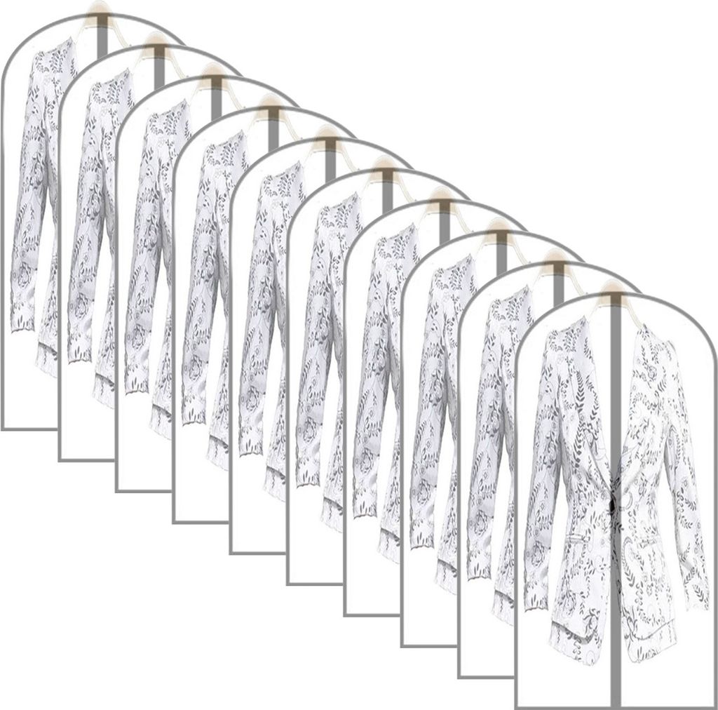 Kleidersack Anzug , Transparent , für Anzüge Kleider Mäntel Sakkos Hemden Abendkleider Anzugsack Aufbewahrung Kleiderhülle,(L)