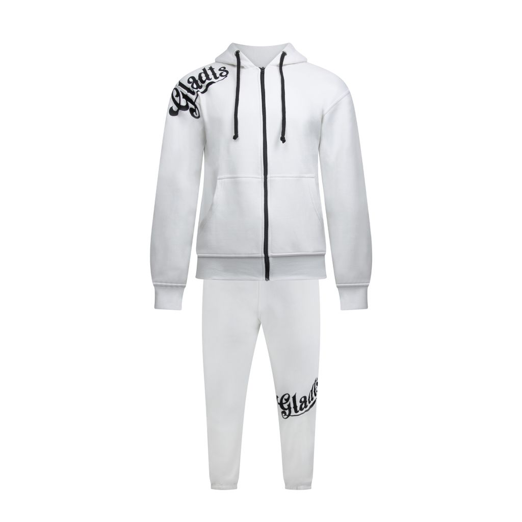 Gladts Jogginganzug – Eisweiß – Größe XL – Moderner & stilvoller Fitnessanzug für Herren & Damen
