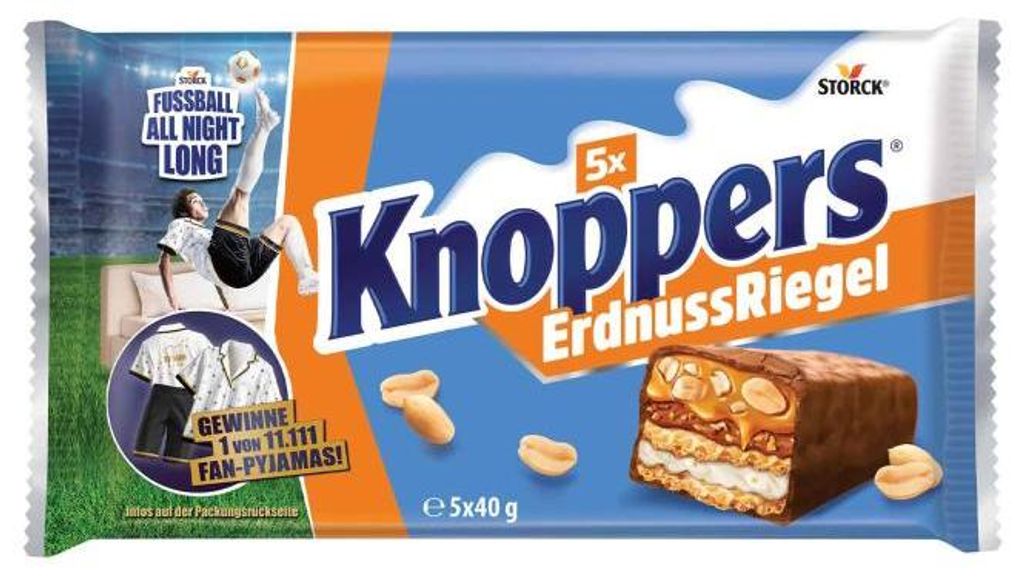 STORCK Knoppers, Milchschokolade, 200 g, Haselnuss, 2157 Produktbild 