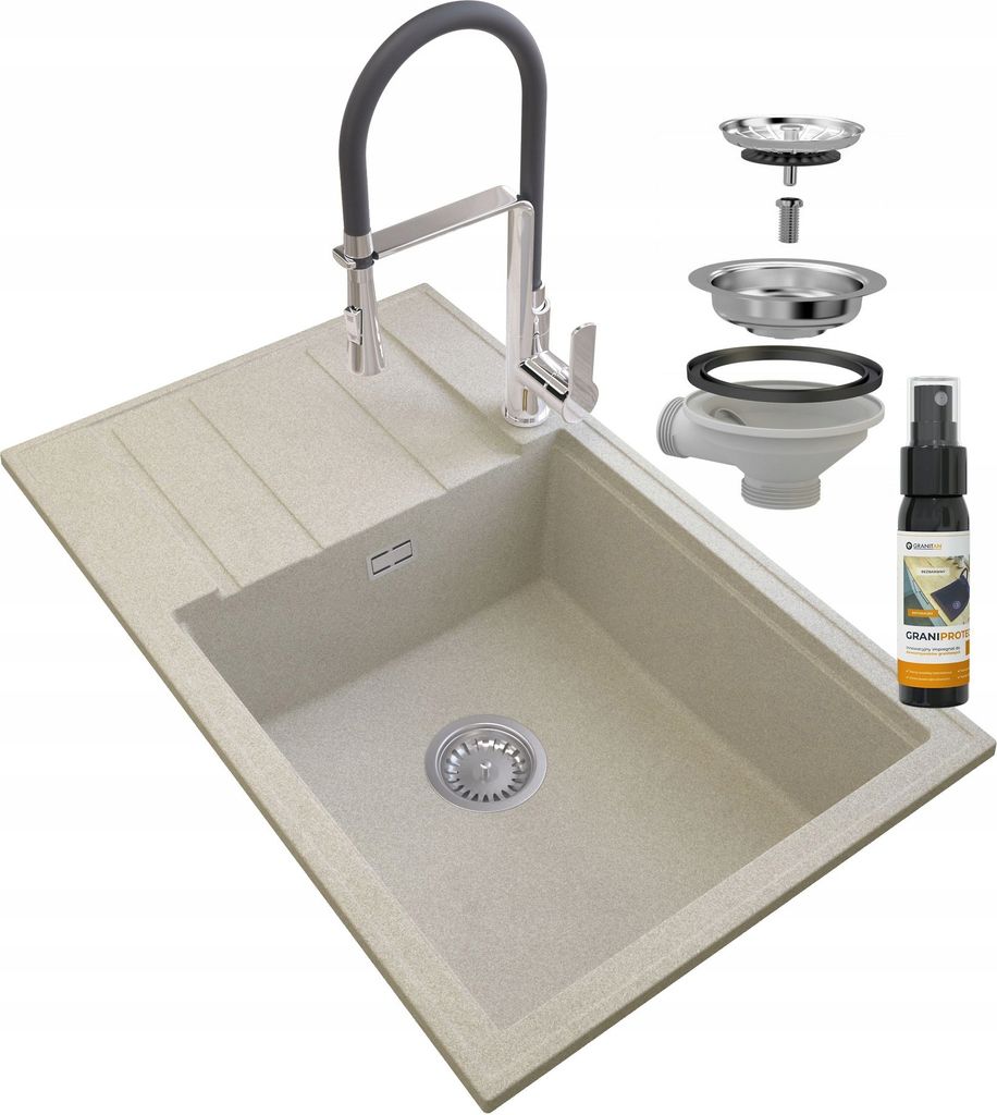 Granitan - Granitový dřez - Dřez 80x50 cm - Kuchyňský dřez Obrázek produktu 