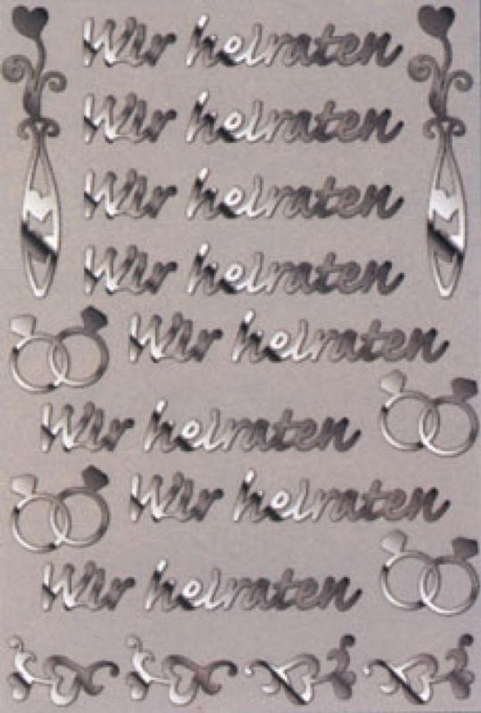 Creative Filigrane Sticker Wir heiraten 2 Bl.