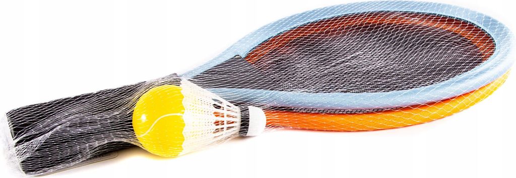 Badminton Set für Kinder - 2 Schläger mit Federball & Softball - Outdoor Spiele