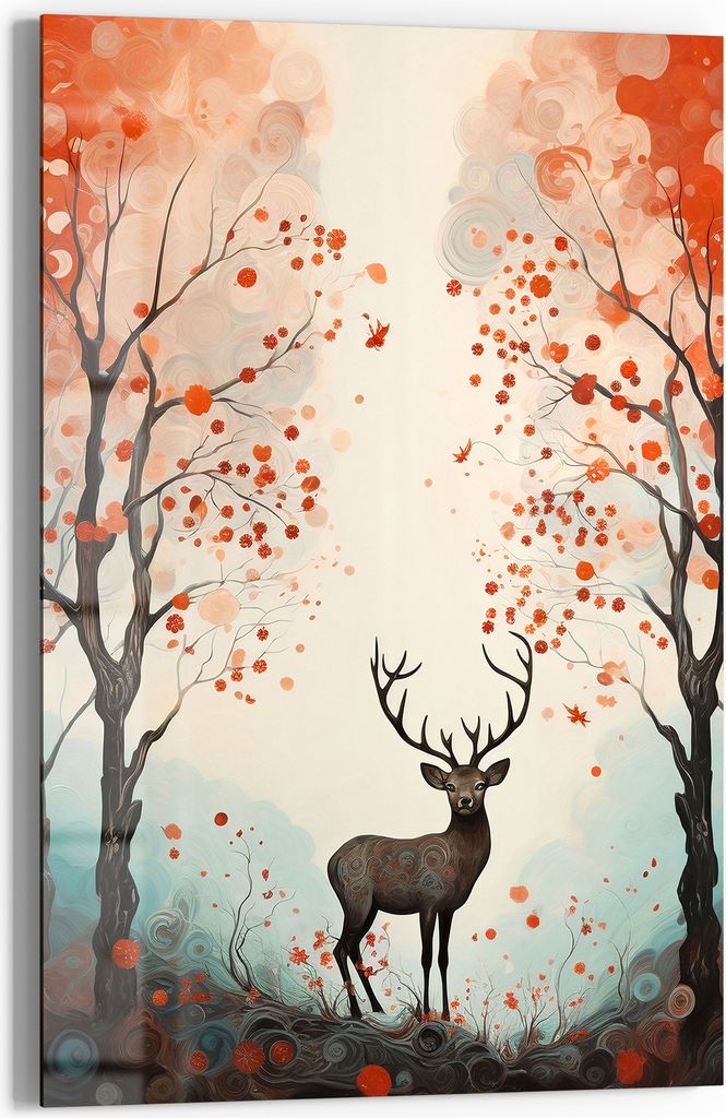 DEQOART Glasbild Echtglas 60x90 cm 'Mystische Begegnung' Produktbild 
