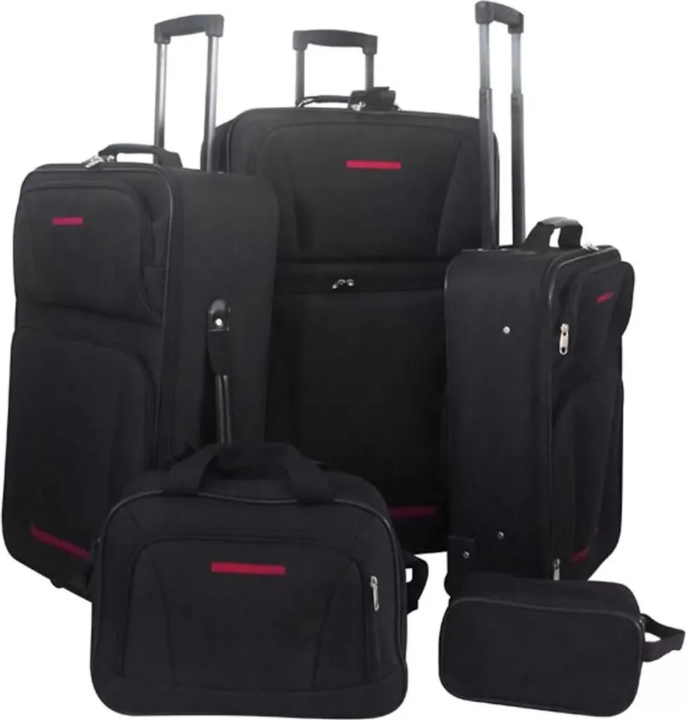 VidaXL Valigetta Da Volo Rigida Con Ruote Nera: 63x50x23 Cm – PP E ABS Con Schiuma Interna - 2
