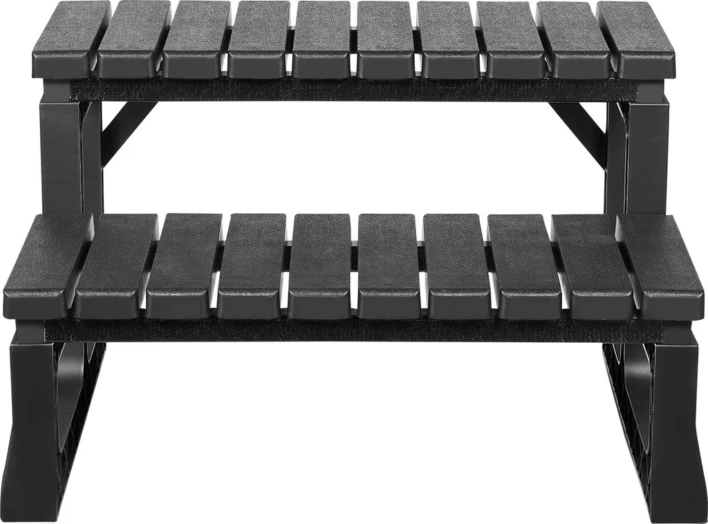 SucceBuy gradini per vasca Gradini per piscina con due gradini, scala in PP larga 599,44 mm per piscine fuori terra e gonfiabili, caricabile fino a 145,15 kg, ideale per verande, patii e case mobili