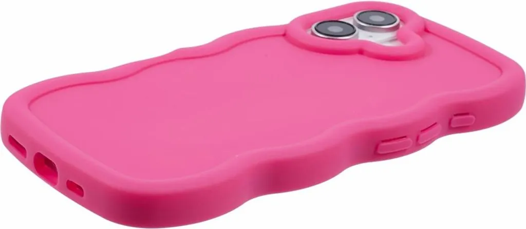 Custodia iPhone 16 Silicone Morbido - Phonesta Wavy Hot Pink Edition - 5