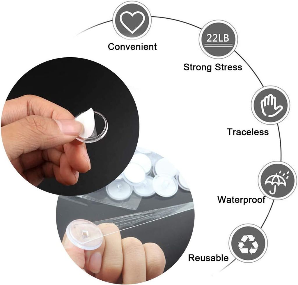 Ryvera Deckenhaken 30 Stück - Selbstklebend Transparent Ohne Bohren Für Karneval & Deko