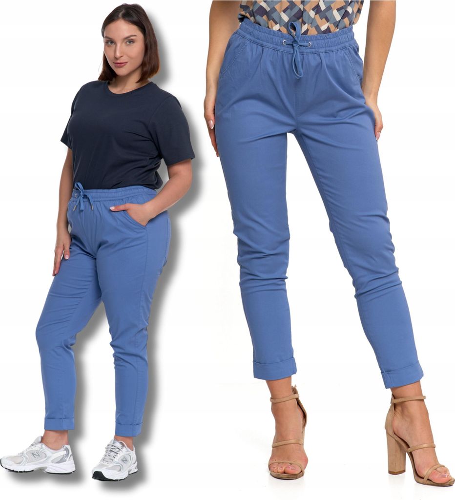 Stylische Damenhose Jogginghose mit hoher Taille Baumwolle MORAJ L