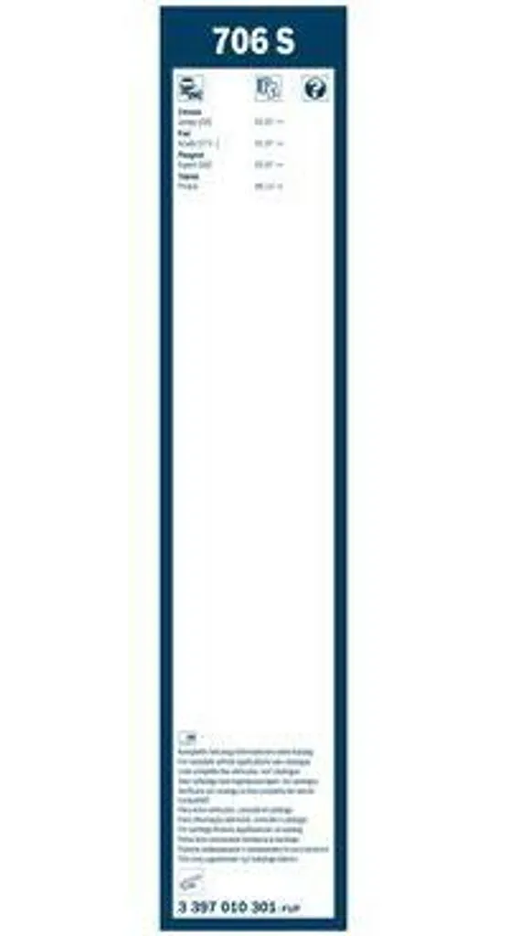 Balai d'essuie-glace plat Bosch OE compatible Jumpy et Scudo 3397010301