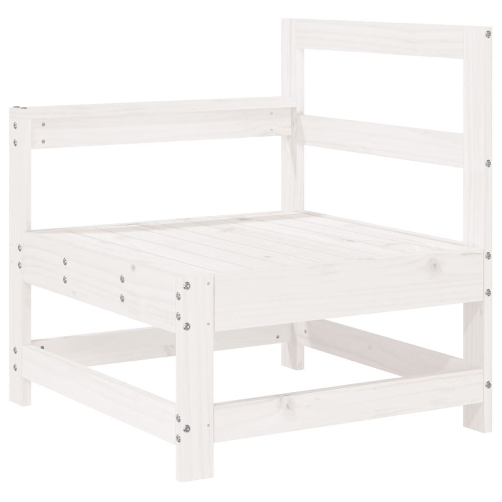 vidaXL Garten-Ecksofa Weiß Massivholz Kiefer Produktbild 