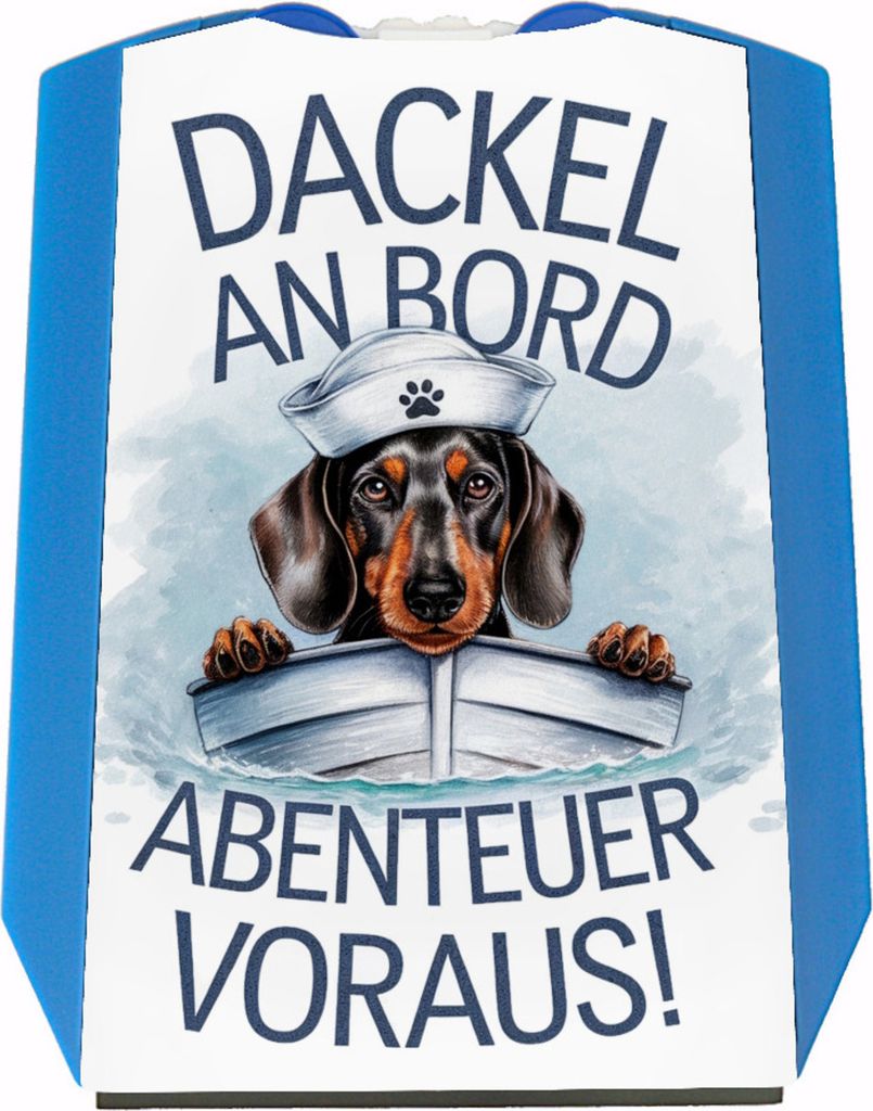 Matrosen Dackel im Boot Parkscheibe - Abenteuer voraus