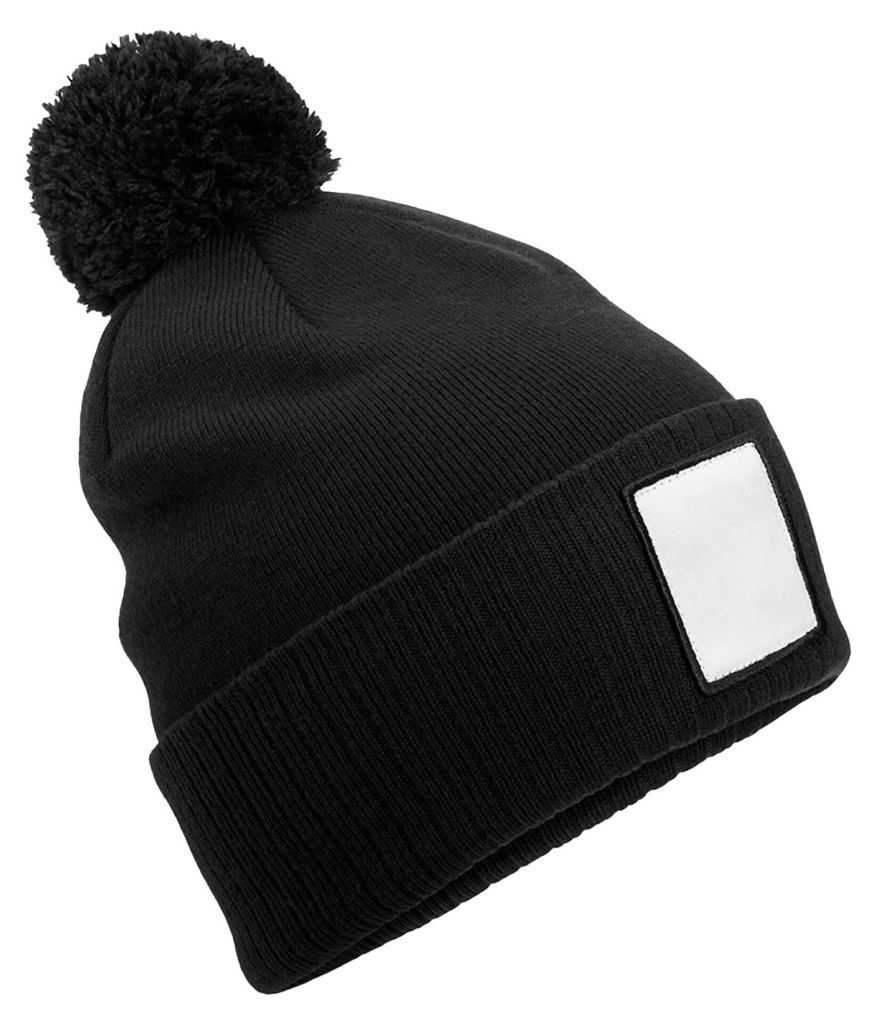 Beechfield - Mütze Applikationen FK1843 (Einheitsgröße) (Schwarz/Weiß)