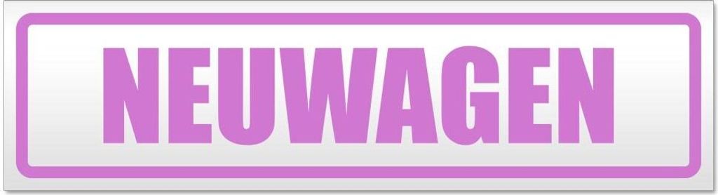 Kiwistar - Autoaufkleber - Flieder - 60 x 16 cm - Neuwagen - Hinweis Aufkleber Sticker für Auto, Kfz, Fahrrad, PKW, LKW
