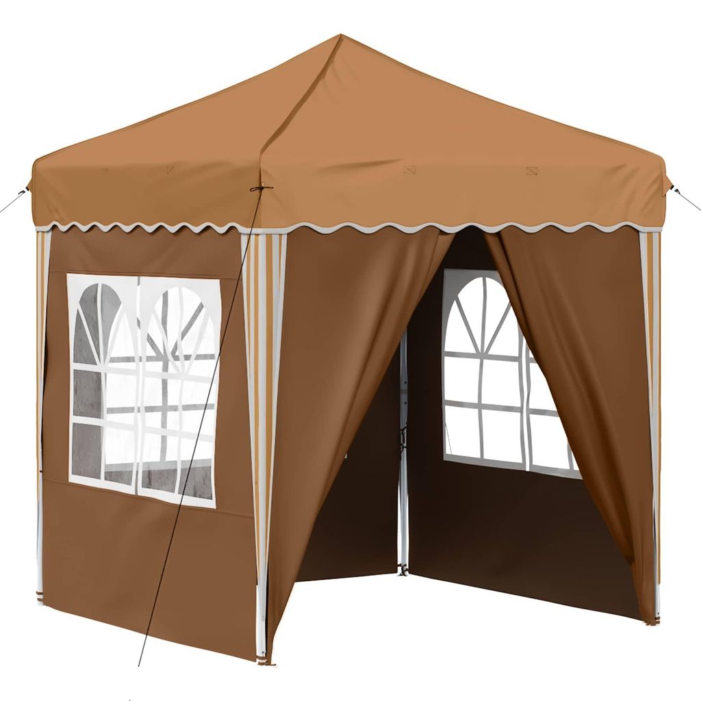 vidaXL Pop-up Partyzelt 195 x 195 x 245 cm Beige Oxford-Stoff