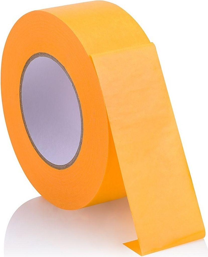 Profi Goldband Klebeband 50 m Rolle x 40 mm - Malerband Gold Kreppband - Abdeckband für Maler und Lackierer - Krepp für Innen und Außen - Maler...