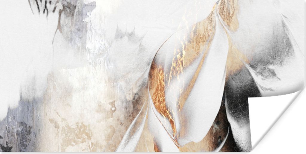 MuchoWow Poster Abstrakt - Gold - Design - Luxe 150x75 cm - ohne Rahmen