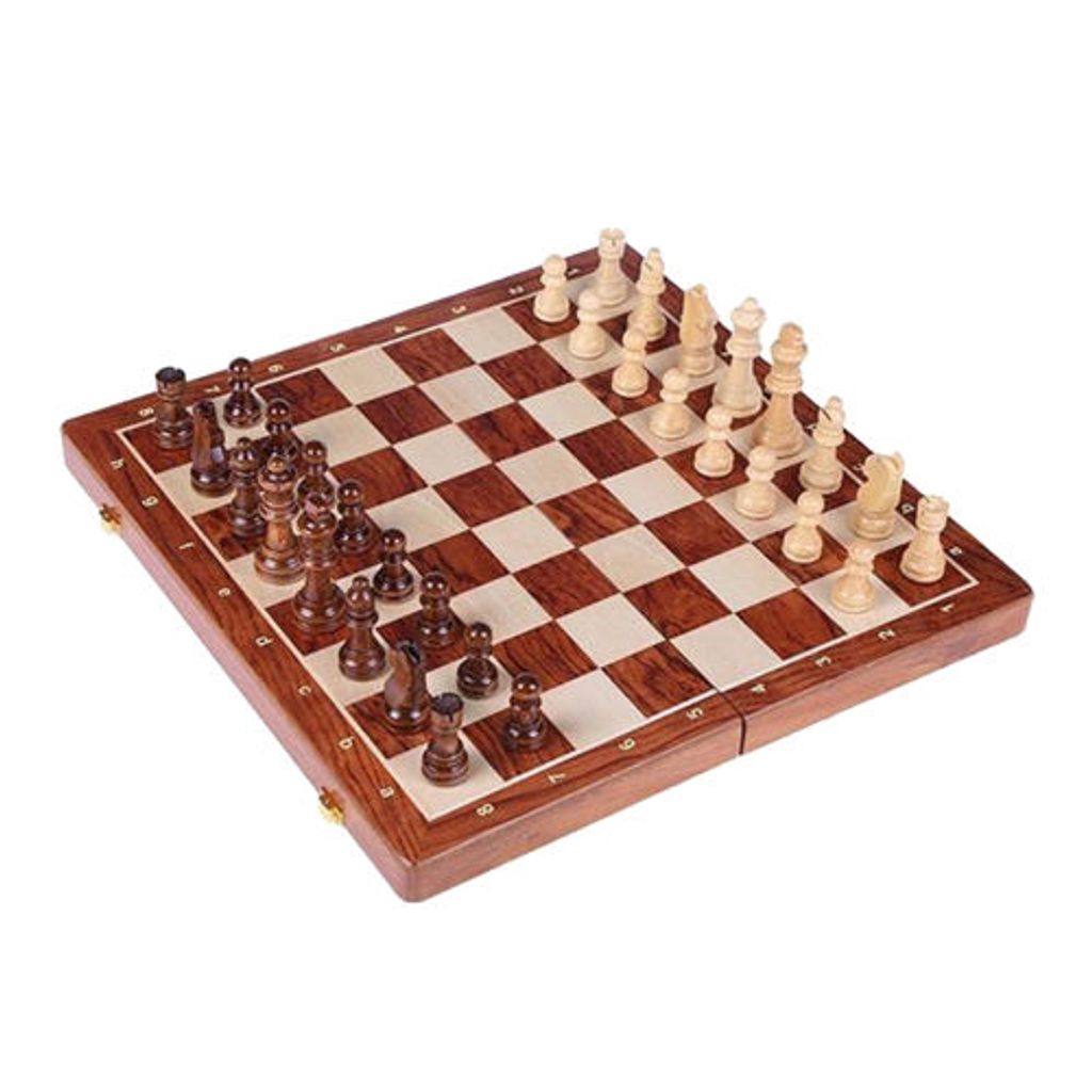 Schachset Turnier mit Faltplan und Figuren Schachspiel Schachfiguren 