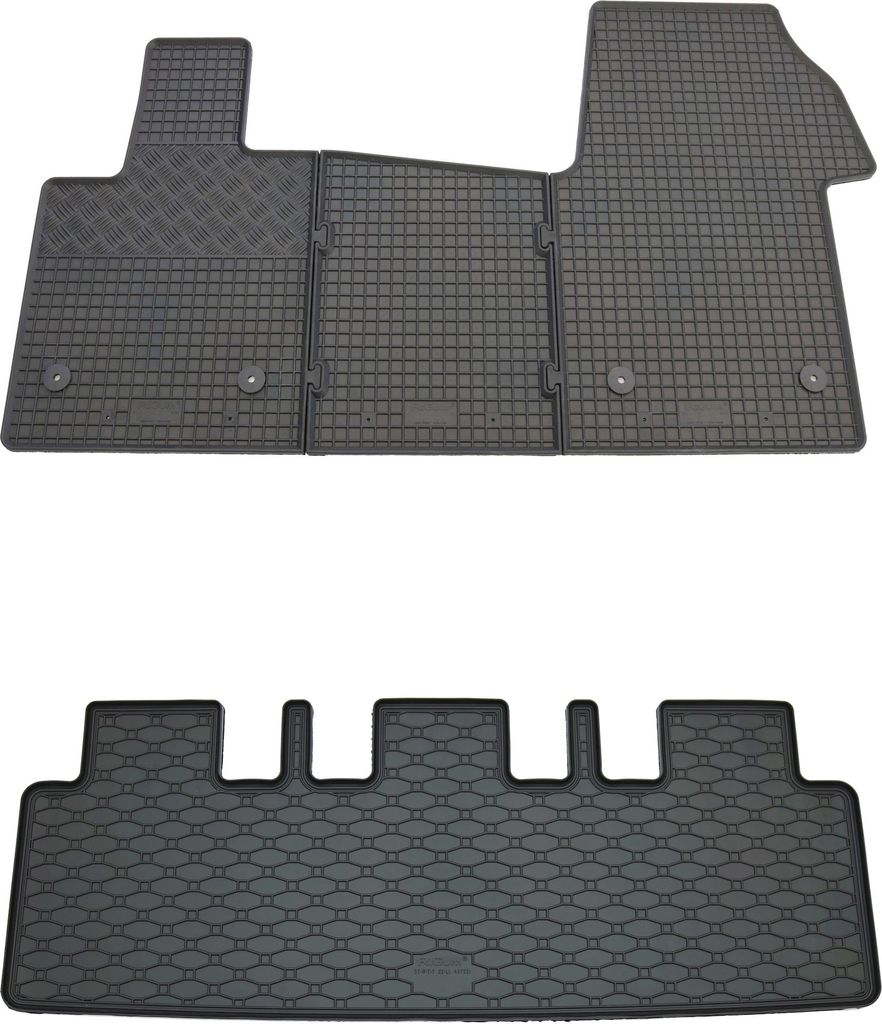 Rigum Gummi Fußmatten + Kofferraumwanne im Set für VW T7 Multivan