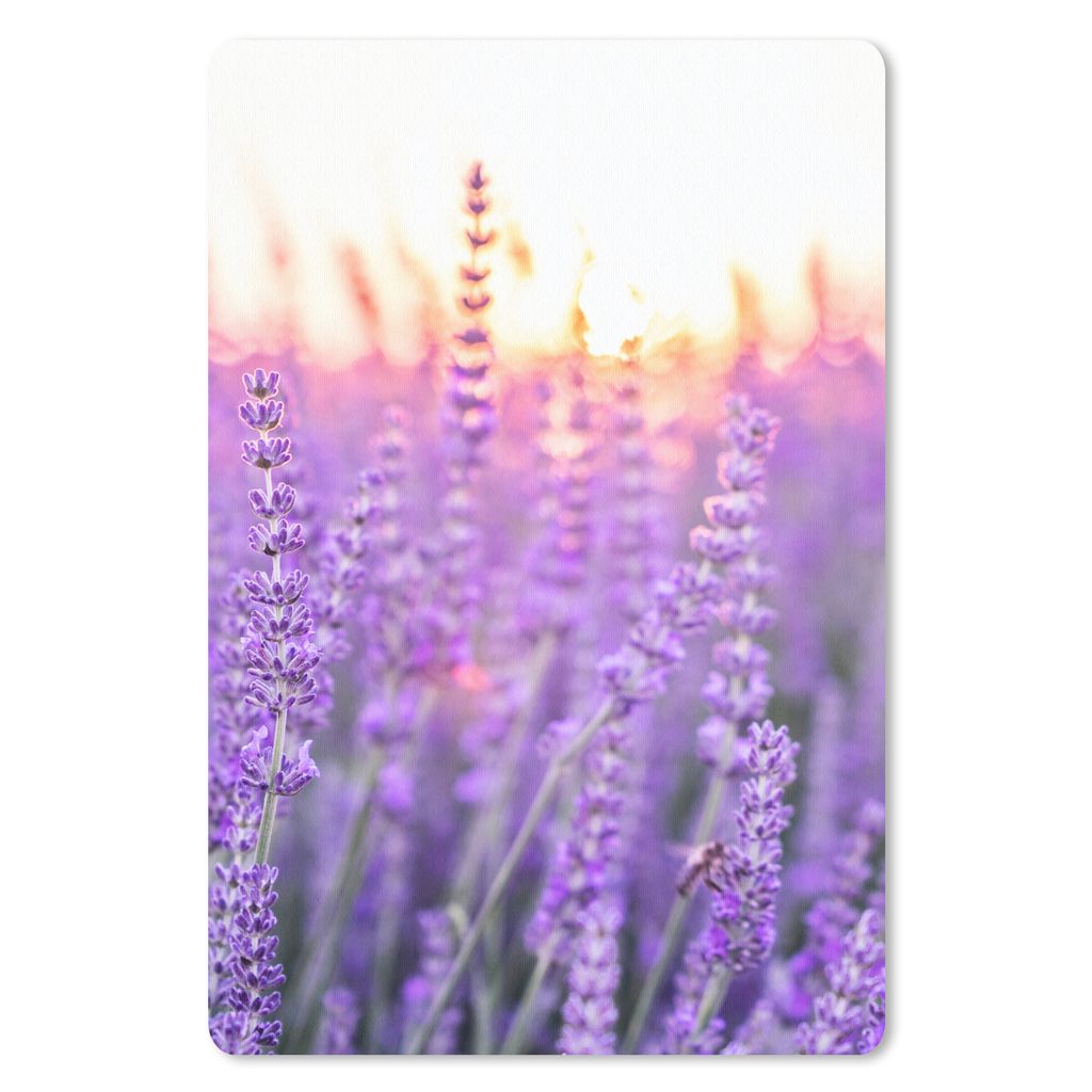 MuchoWow Mauspad Mousepad Lavendel - Nahaufnahme - Lila - Blumen 40x60 cm - Mousepads - Maus Mat - Pad - Mausunterlage - Schreibtisch Accesoire