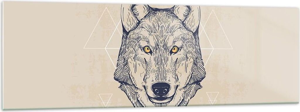 Bilder auf glas - Husky Hund Portrait Plakat - 160x50cm - Glasbilder - Wandbilder - Kunstdruck - Wanddekoration aus Glas - Glas Bilder - Wandbild a...