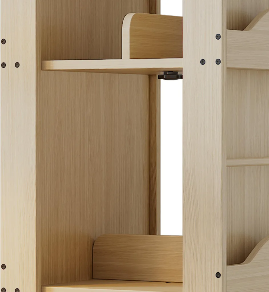 Bibliothèque tournante 4 niveaux avec rotation fluide - Format compact - 8