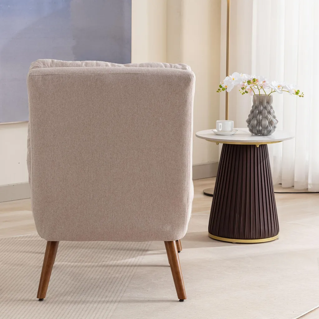Fauteuil de relaxation avec tablette latérale et inclinaison modulable 5 positions