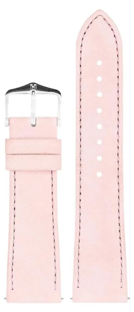 Bracelet Montre 22mm Rose en Cuir Hirsch Osiris pour Look Élégant