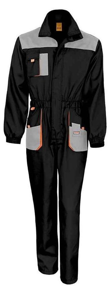 WORK-GUARD by Result - Overall für Herren FK1179 (XXL) (Schwarz/Grau/Orange)