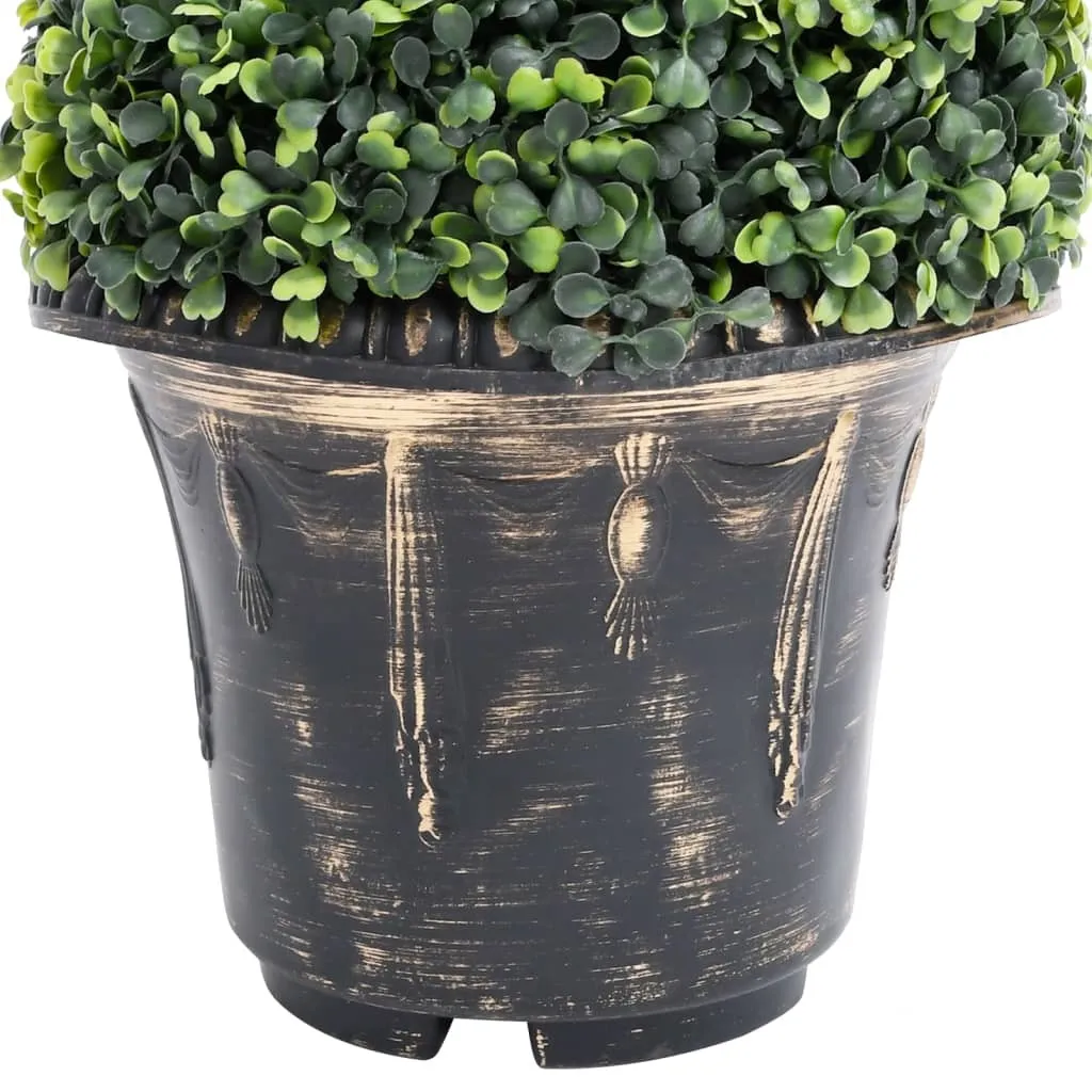 Bosso Finto a Spirale vidaXL 100 cm | Siepe Artificiale Topiaria - 3