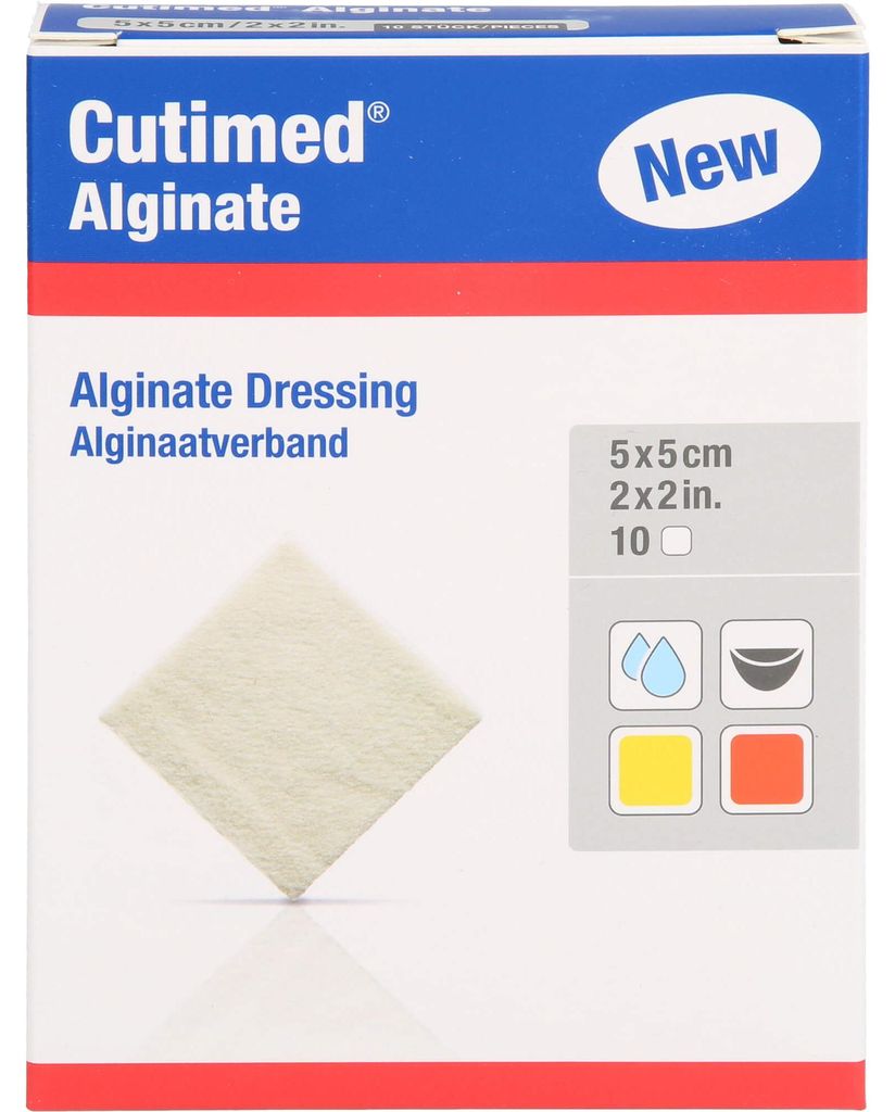 Cutimed Alginát 5x5cm Alginatkompresse, 10 St KOM Obrázok produktu 