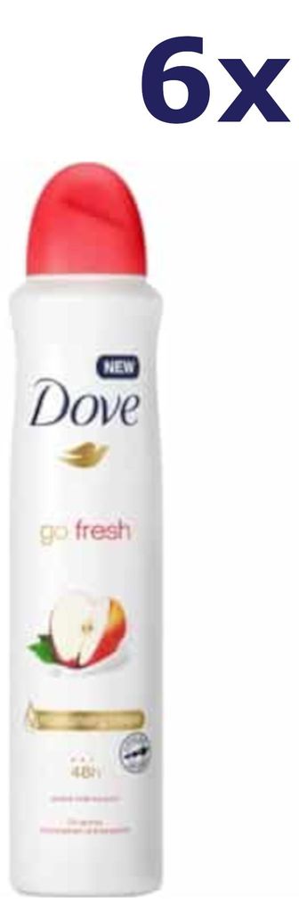 6x Dove Deospray – Go Fresh Apfel & Weißer Tee 250 ml
