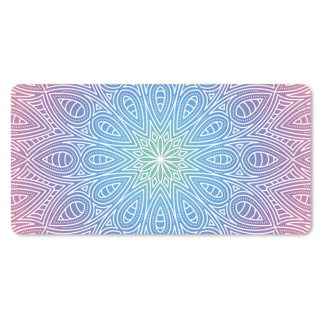 MuchoWow Mauspad Mousepad Mandala mit Details 60x30 cm - Mousepads - Maus Mat - Pad - Mausunterlage - Nachhaltig
