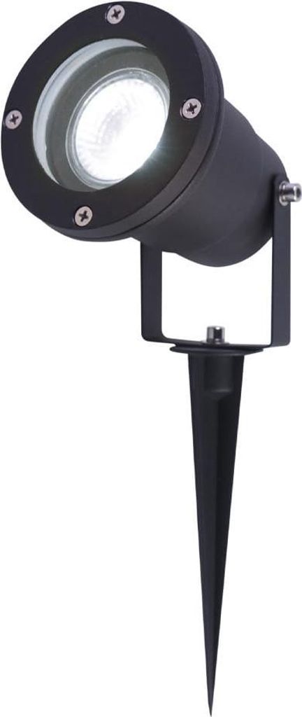 hoftronic LED Gartenstrahler 4W 345lm 6500K IP65 Schwarz Schwenkbar