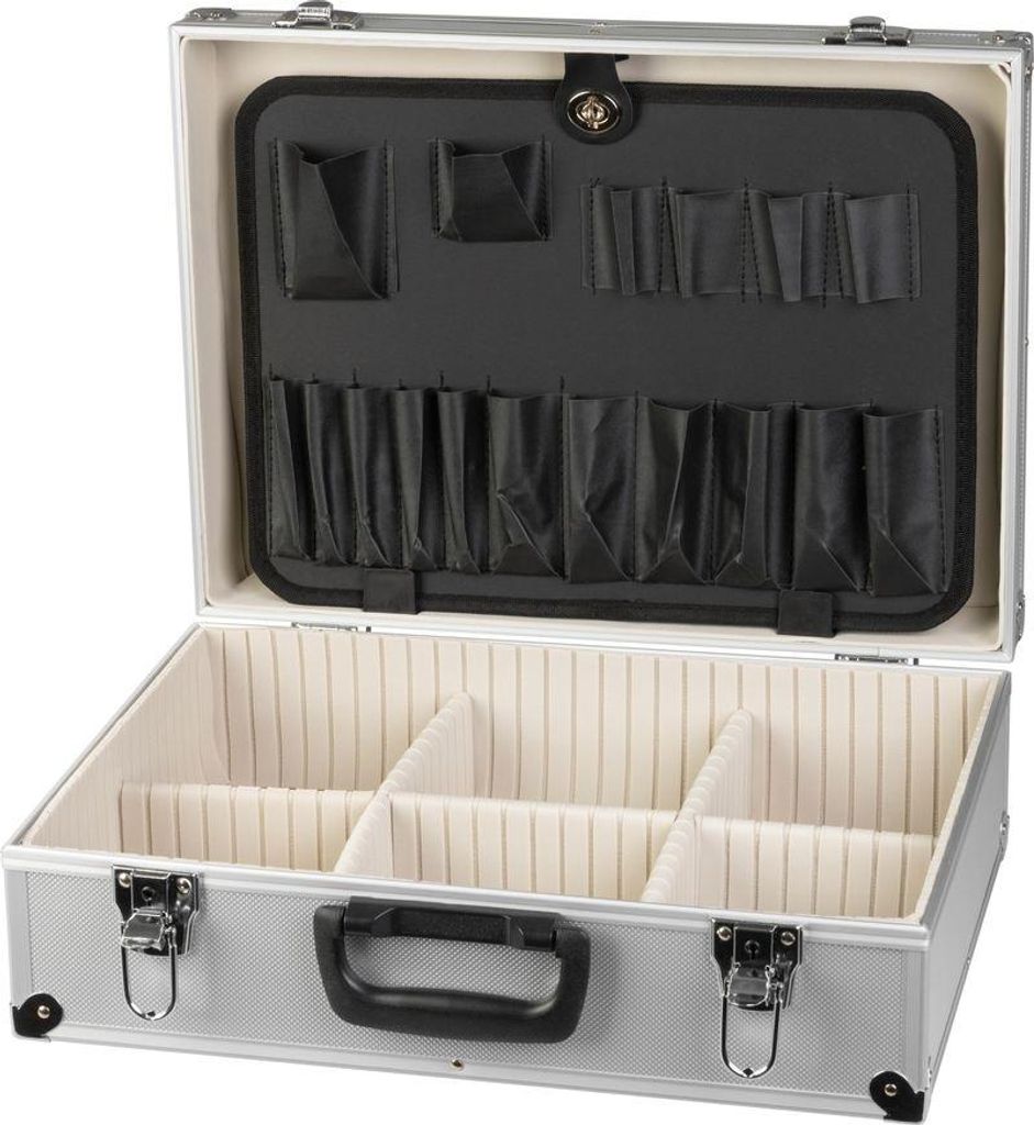 Werkzeugkoffer Strend Pro ATB80, Alu, Aluminium, 45x33x15 cm, abschließbar