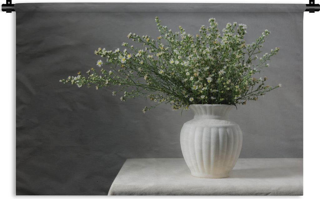 MuchoWow® Wandteppich Wandbehang Stilleben - Vase - Blumen Produktbild 