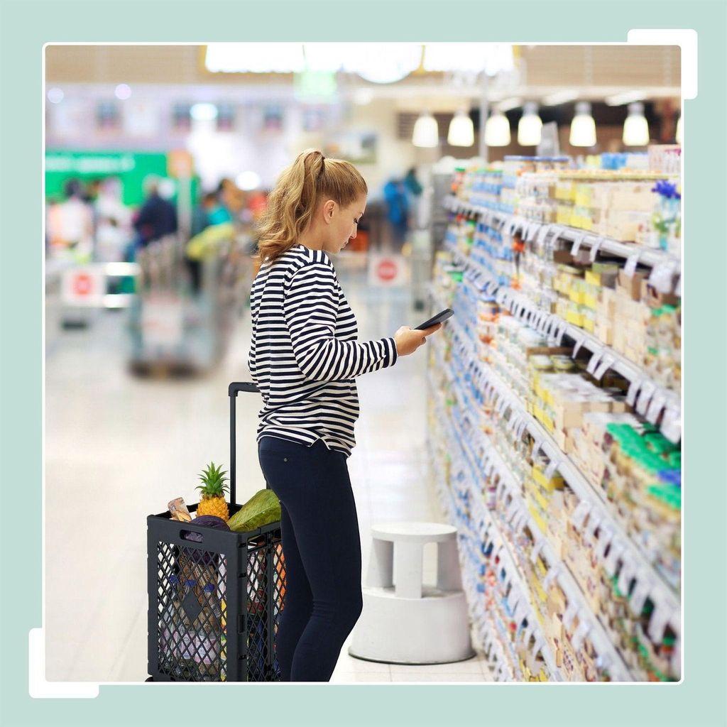 Faltbarer Einkaufswagen mit Rädern - Großes Fassungsvermögen