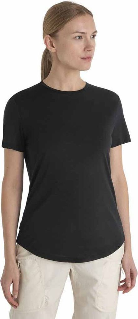Icebreaker Merino 125 Cool-lite Sphere Iii Kurzarm-t-shirt Schwarz L Frau Schwarz L