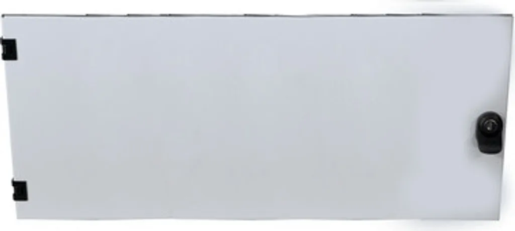 Porte en acier robuste RAL7035 pour répartiteur mural 9U de baie
