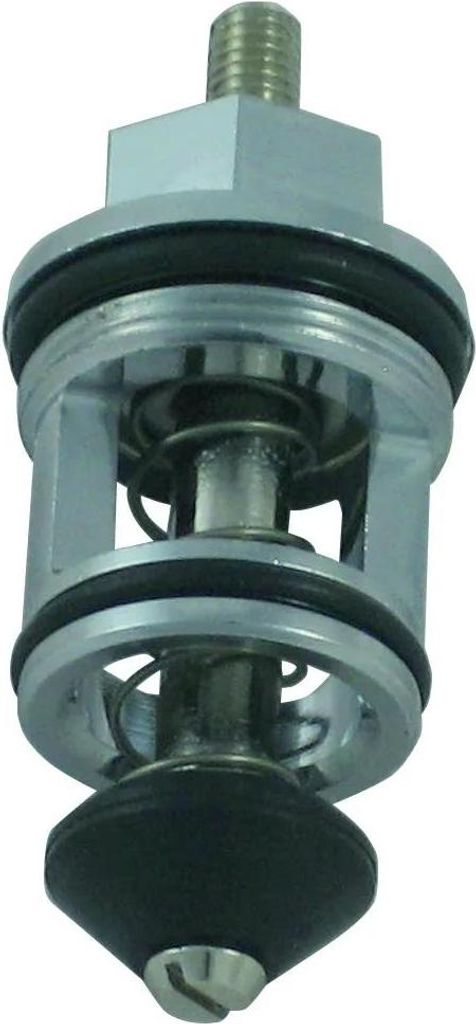 A close-up studio shot of a plumbing valve component.