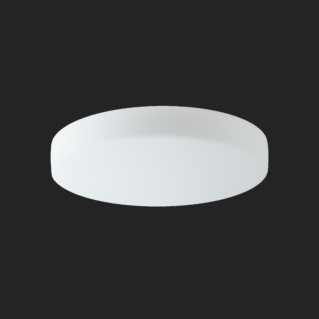 OSMONT EDN59162 EDNA 4 Decken-/Wandleuchte aus Glas, weiß, IP43, 3000 K, 27 W LED-Notbeleuchtung, kombiniert, 3 Stunden